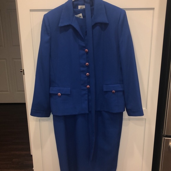 Henry Lee Jackets & Blazers - Vintage Henry Lee royal blue dress and blazer
